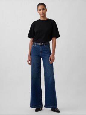 GAP Wide Leg Women Jeans - Dark Blue
